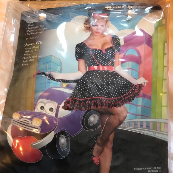 knee length dresses for ladies Black Sexy Mouse 3pc Costume  AMIClubwear